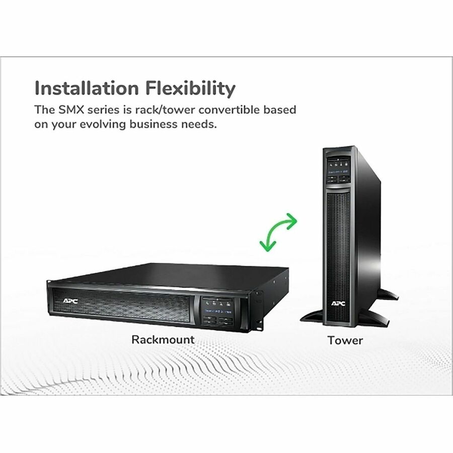 APC Smart-UPS X, Line Interactive, 1500VA, Rack/tower convertible 2U, 120V, 8x 5-15R NEMA, SmartConnect port, Extended runtime