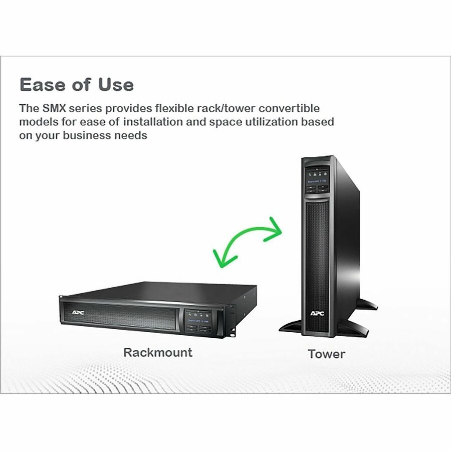APC Smart-UPS X, Line Interactive, 750VA, Rack/tower convertible 2U, 120V, 8x 5-15R NEMA, SmartConnect port, Extended runtime
