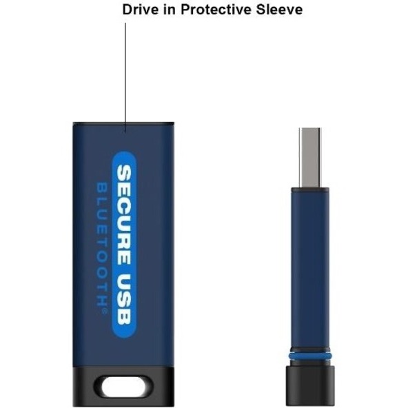 SecureDrive SecureUSB BT Hardware-Encrypted USB Flash Drive with Phone Authentication