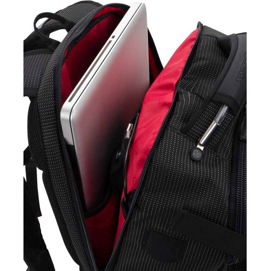 Black Wenger SwissGear Work Pack Pro tool backpack with USB access for 17 inch laptop — alternate view 7
