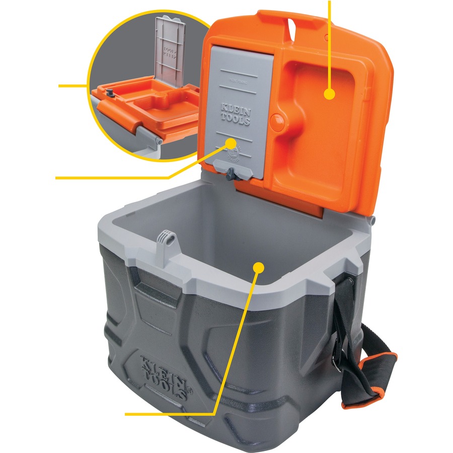 Klein Tools Tradesman Pro Tough Box Cooler, 17-Quart 55600 | Zoro