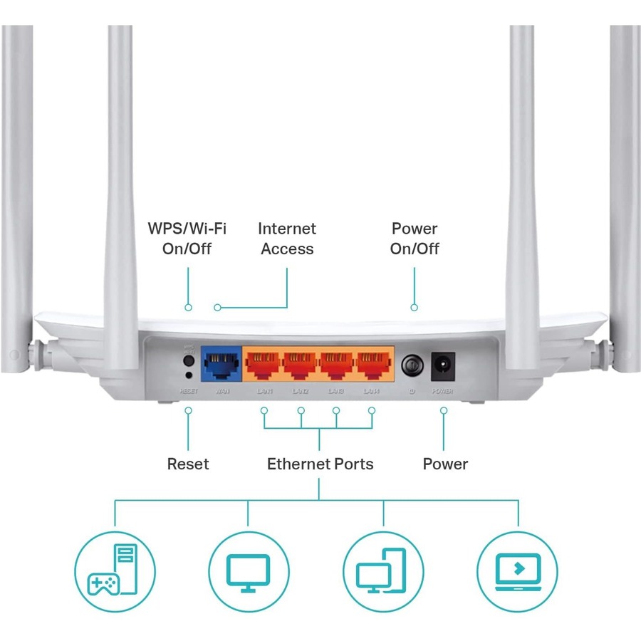TP-Link Archer A54 - Dual Band Wireless Internet Router - AC1200 WiFi Router