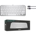 Logitech MX Keys Mini Minimalist Wireless Illuminated Keyboard - Wireless Connectivity - Bluetooth - 32.81 ft (10000 mm) Emoji, Dictation, Mute Hot Key(s) - PC, Mac - MX Keyswitch - Pale Gray(Open Box)