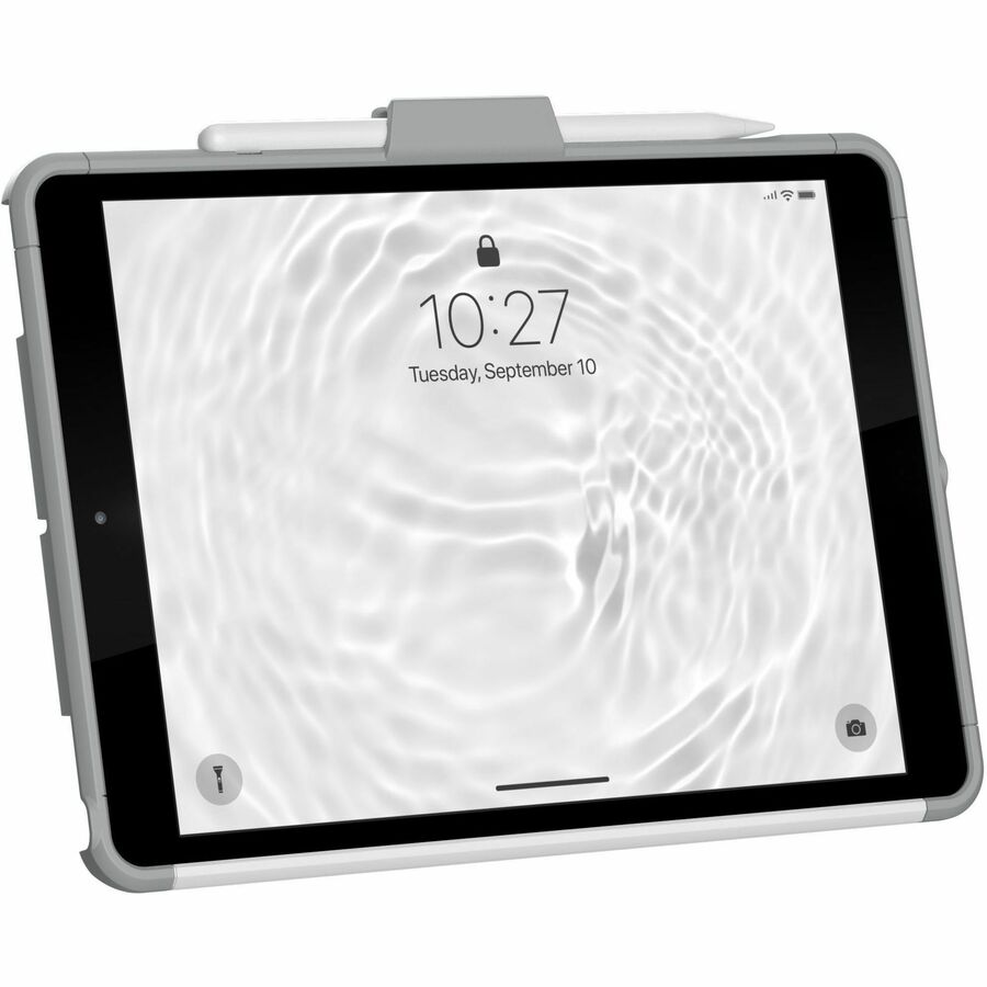 Urban Armor Gear Scout Healthcare Carrying Case for 10.2" Apple iPad (9th Generation), iPad (7th Generation), iPad (8th Generation) Tablet - White, Gray
