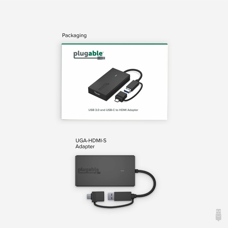 Plugable USB C to HDMI Adapter, Universal Video Graphics Adapter for USB 3.0 and USB-C Macs and Windows