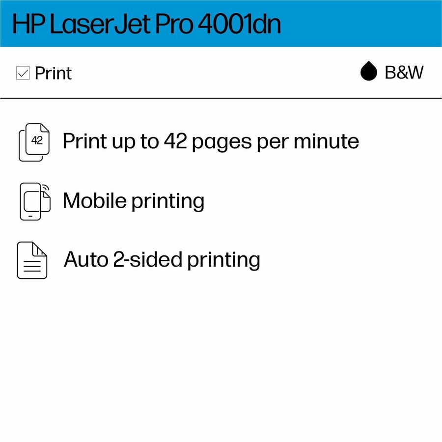 Imprimante LaserJet Pro 4001DN - HP