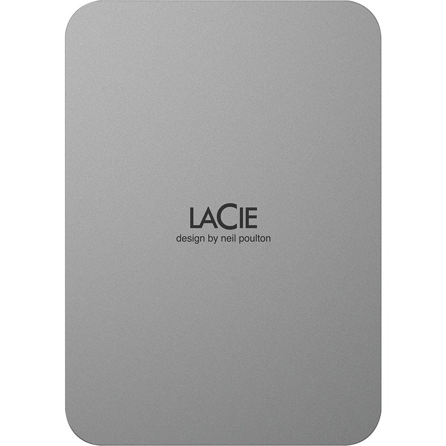 LaCie Mobile Drive STLP4000400 4 TB Portable Hard Drive - 3.5" External - Moon Silver