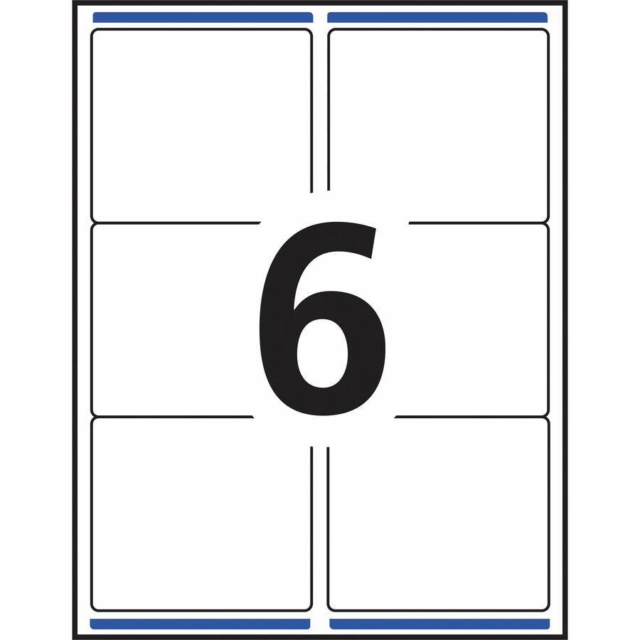 Avery&reg; White Rectangle Labels with Sure Feed Technology