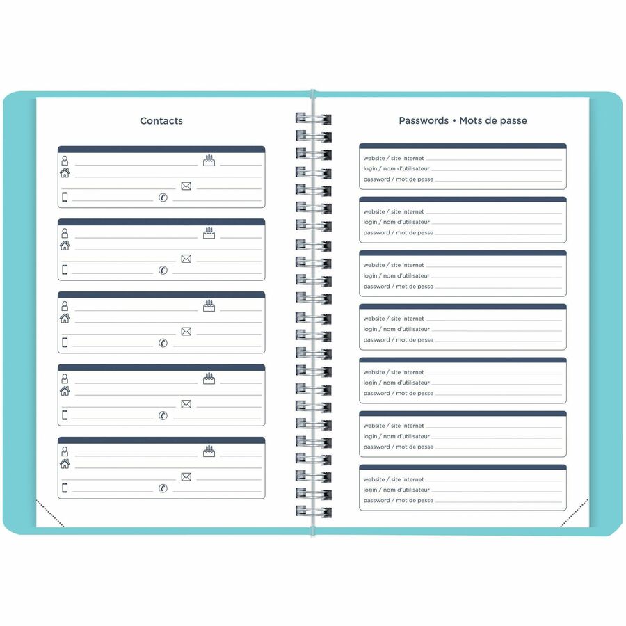 Blueline Academic Weekly Planner Fashion 2024-2025 - Blue - Bilingual