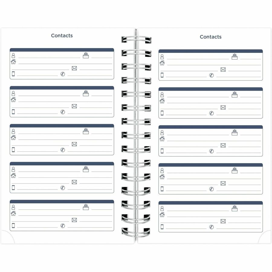 Blueline Academic Daily Planner Spring 2024-2024 - Blue - Bilingual