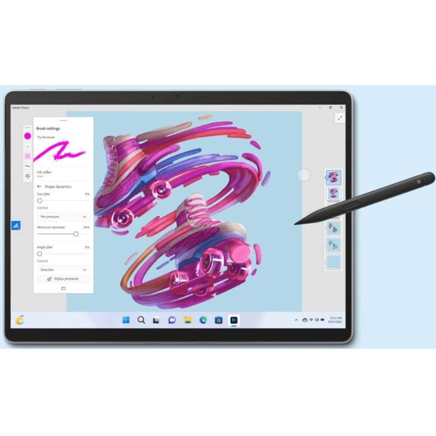 Microsoft Surface Pro 9 Tablet - 13" - Core i5 12th Gen i5-1245U Deca-core (10 Core) - 8 GB RAM - 128 GB SSD - Windows 10 - Platinum