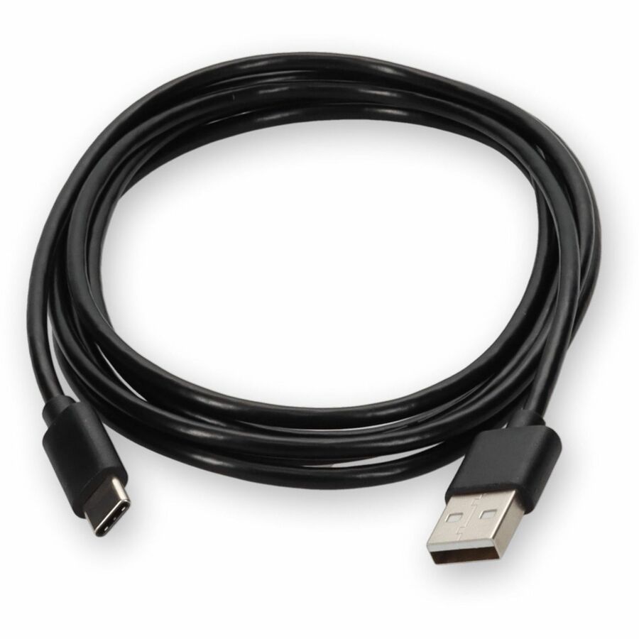 Black 5 meter USB 2.0 cable with USB Type-A male to USB Type-C male connectors — alternate view 7