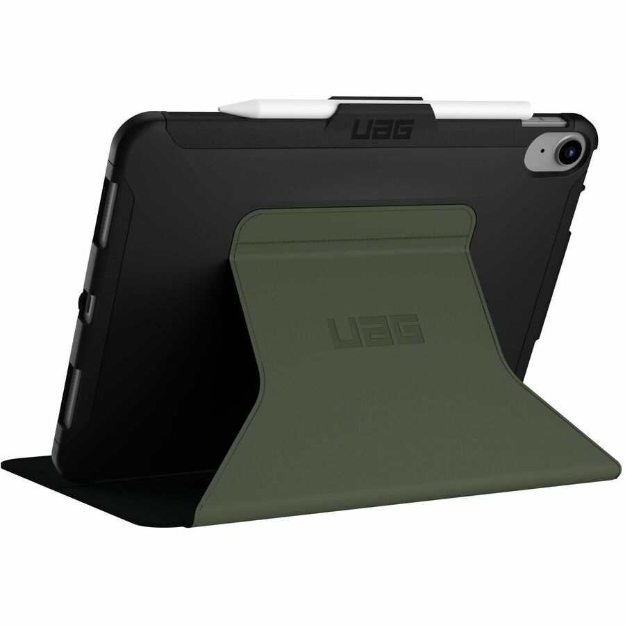 Urban Armor Gear Scout Carrying Case (Folio) for 10.9" Apple iPad (11th Generation), iPad (10th Generation), iPad (2022) Tablet, Apple Pencil, Stylus - Black, Olive