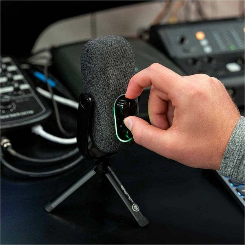 Black EPIC TALK USB desktop microphone for voice calls and content recording — alternate view 7