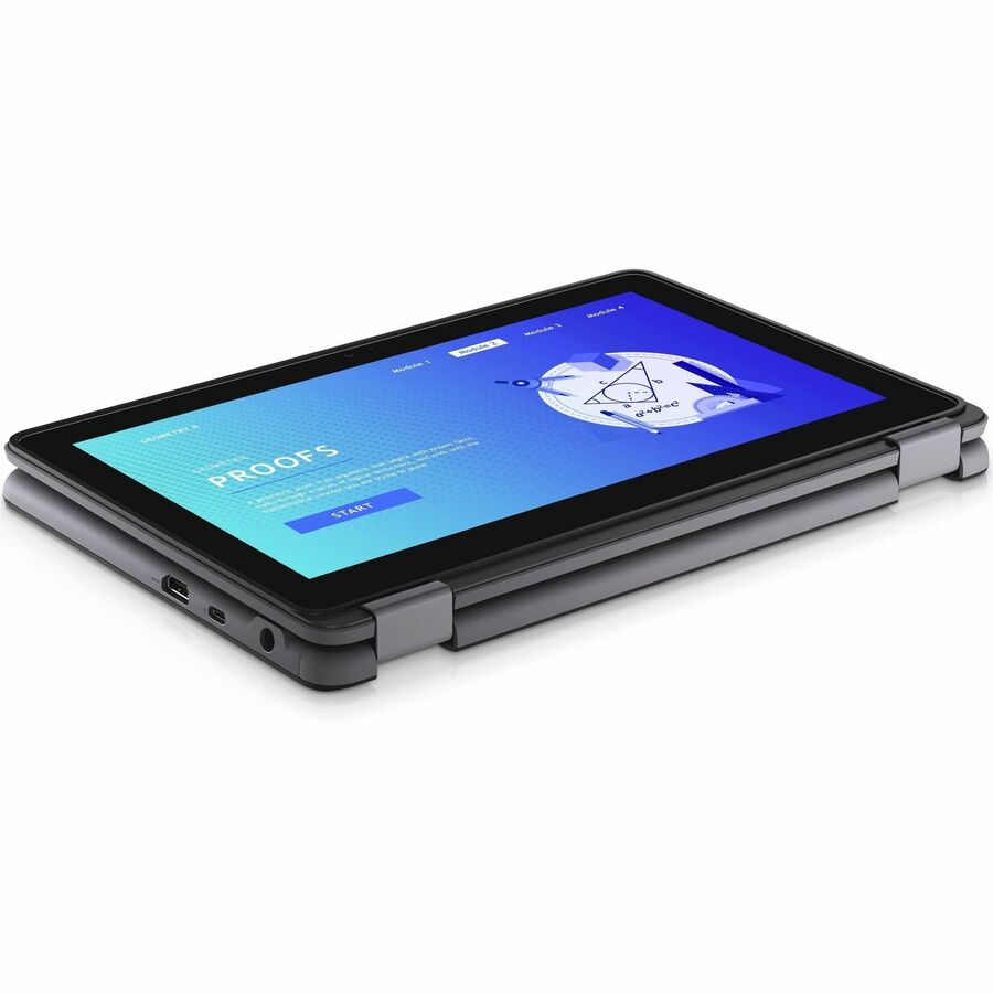Dell Latitude 3000 3140 11.6" Touchscreen Convertible 2 in 1 Notebook - HD - 1366 x 768 - Intel N100 Quad-core (4 Core) - 4 GB Total RAM - 4 GB On-board Memory - 128 GB SSD