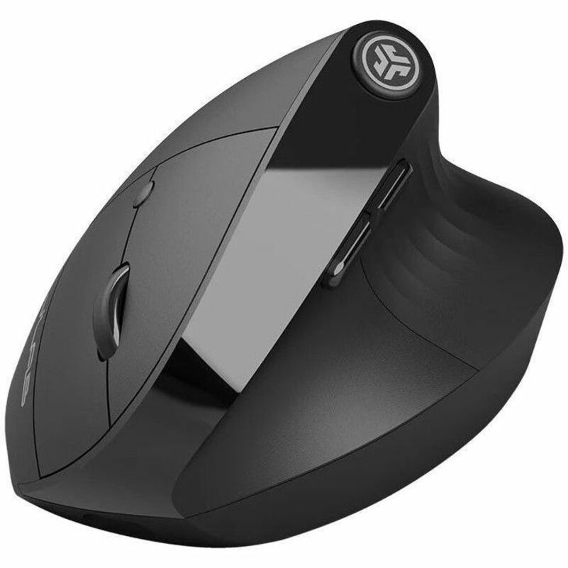 JLAB JBuds Ergonomic Wireless Mouse in black, shown from a top-front angle — alternate view 7