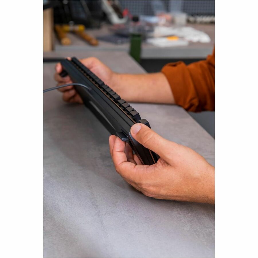 CHERRY KC 200 MX-Wired Keyboard - MX2A SILENT RED - Black/Bronze Housing