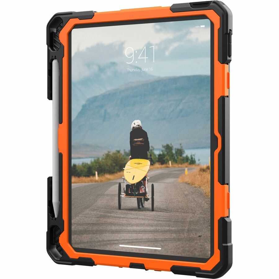 Urban Armor Gear Plasma Rugged Carrying Case for 10.9" Apple iPad (10th Generation) iPad - Black/Orange