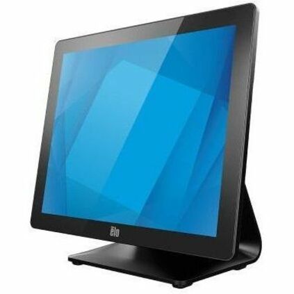 Elo 17-inch all-in-one POS terminal in black for retail and hospitality counters — alternate view 7