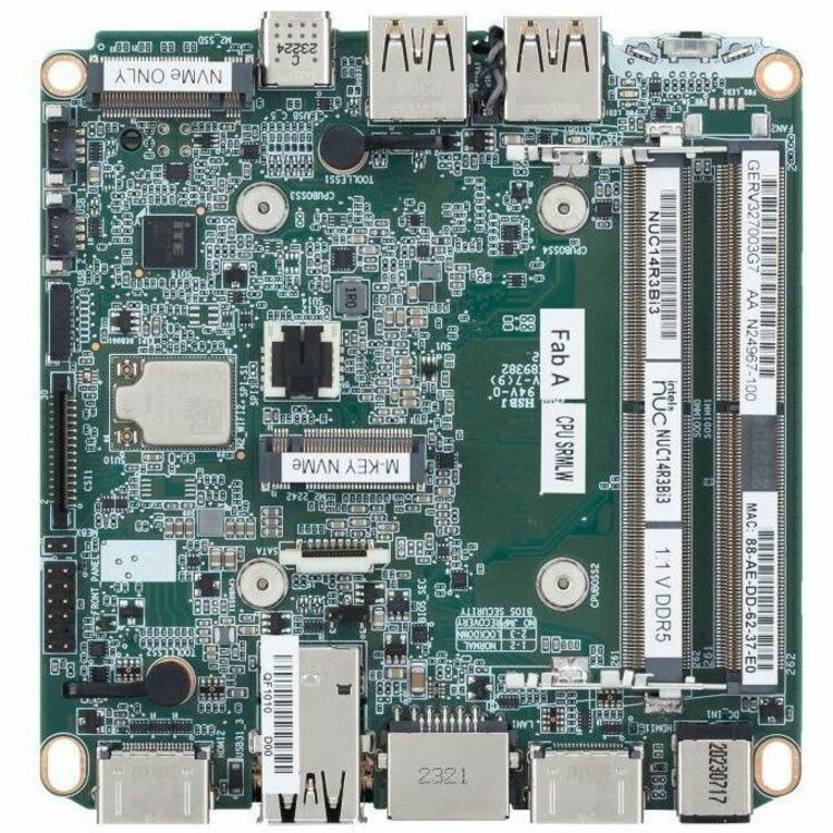 Asus NUC 14 Pro NUC14RVHv7 Barebone System - Mini PC - Socket BGA-2049 - 1 Core Ultra 7 14th Gen 165H