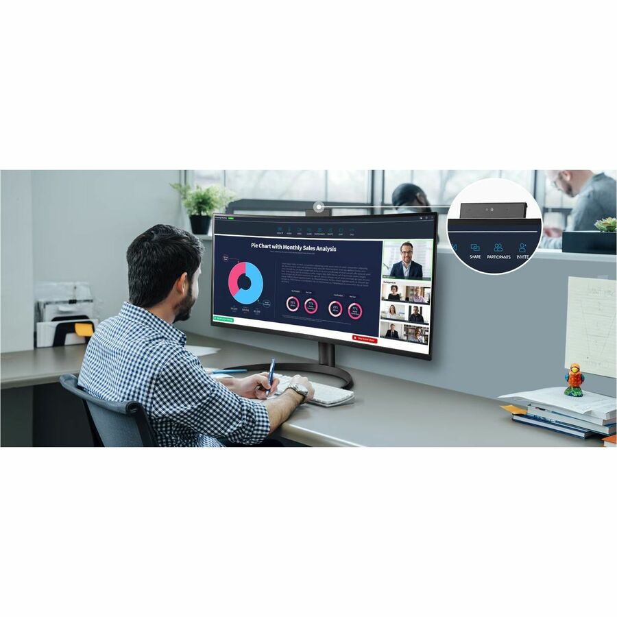 LG UltraWide 34CR65 34CR651N-6P All-in-One Thin Client - 1 Pentium Silver N6005 Quad-core (4 Core) 2 GHz