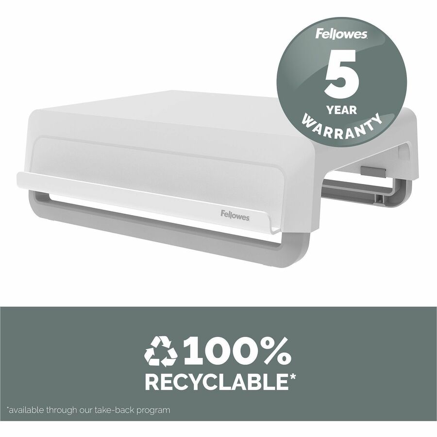 Fellowes Breyta Monitor Stand - White - White - For Monitor