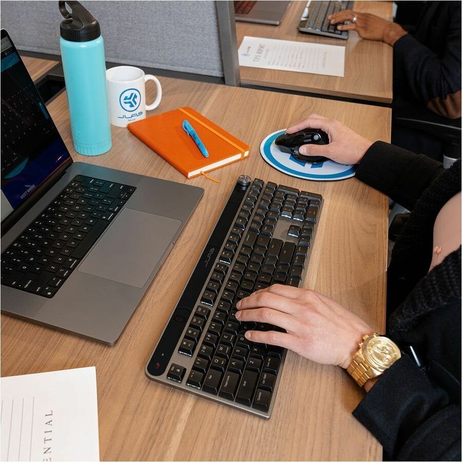JLab Audio EPIC Mechanical Wireless Keyboard full-size, backlit keys, black — alternate view 7