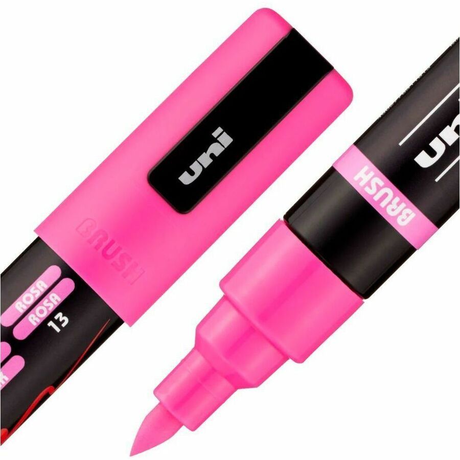 uni&reg; POSCA PC-5BR, Water-Based Brush Tip Paint Markers (8 Pack)