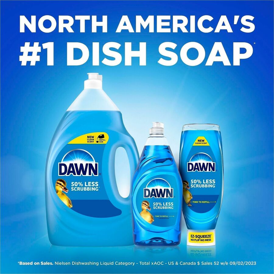 Dawn Ultra Dish Liquid Soap - For Multipurpose - Liquid - 5.8 fl oz (0.2 quart) - Original Scent - Recommended For: Grease Remover, Stain Remover - Versatile, Freshen - Blue - 24 / Carton