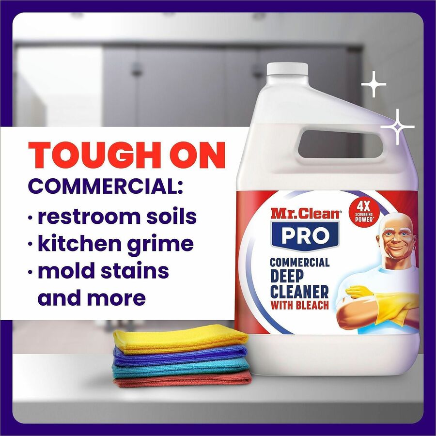 Mr. Clean Deep Cleaner with Bleach - For Multi Surface, Multipurpose - Ready-To-Use - Liquid, Spray - 32 fl oz (1 quart) - Recommended For: Soil Remover, Grime Remover, Mold Remover, Stain Remover, Odor Remover - Alkylphenols-free, Benzene-free, Lead-free