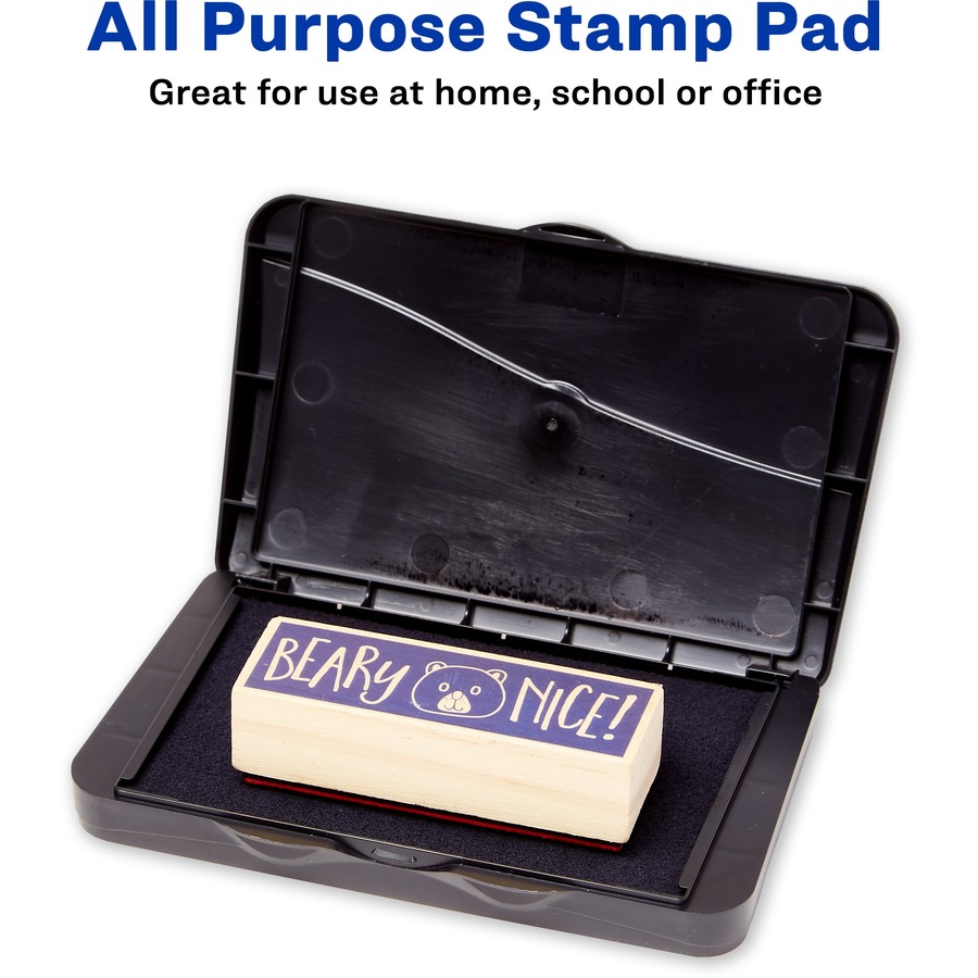 Avery Foam Stamp Pads, Black Ink 