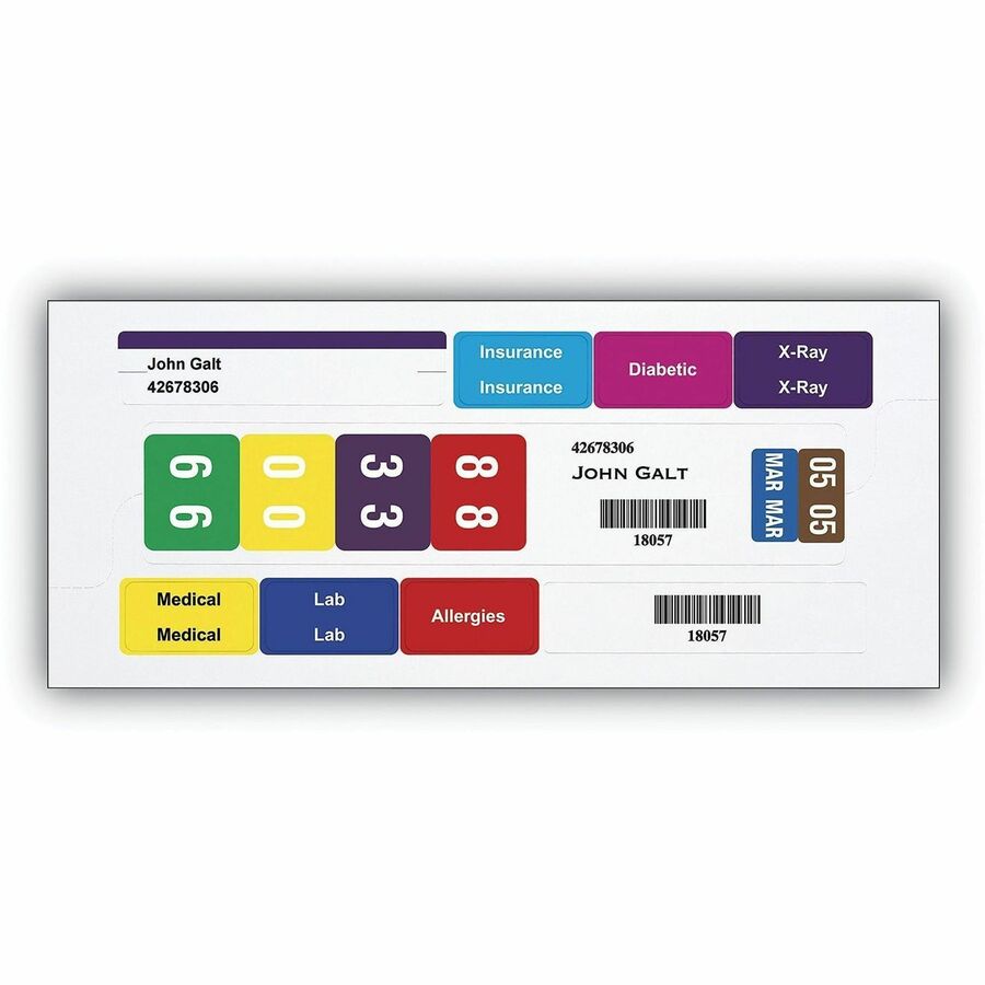 Smead Smartstrip Labeling System ColorBar Refill Labels - 7 1/2" Width x 1 1/2" Length - Inkjet