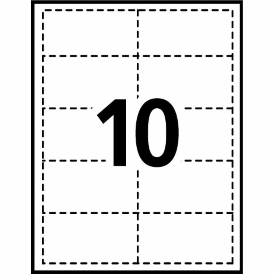 Cartes d'affaires avec technologie Sure Feed<sup>MC</sup> Coupe nette, 2" x 3-1/2" , pour imprimantes laser et à jet d'encre
