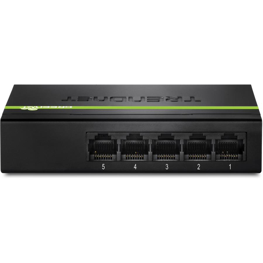 TRENDnet 5-Port Unmanaged Gigabit GREENnet Desktop Metal Switch, Ethernet-Network Switch, 5 x Gigabit Ports, Fanless, 10 Gbps Switching Fabric, Lifetime Protection, Black, TEG-S50g