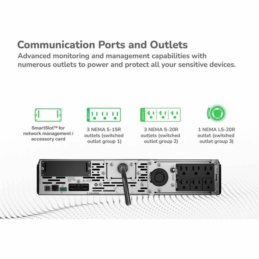 APC Smart-UPS X, Line Interactive, 2000VA, Rack/tower convertible 2U, 100V-127V, 3x 5-15R+3x 5-20R+1x L5-20R NEMA, SmartSlot, Extended runtime