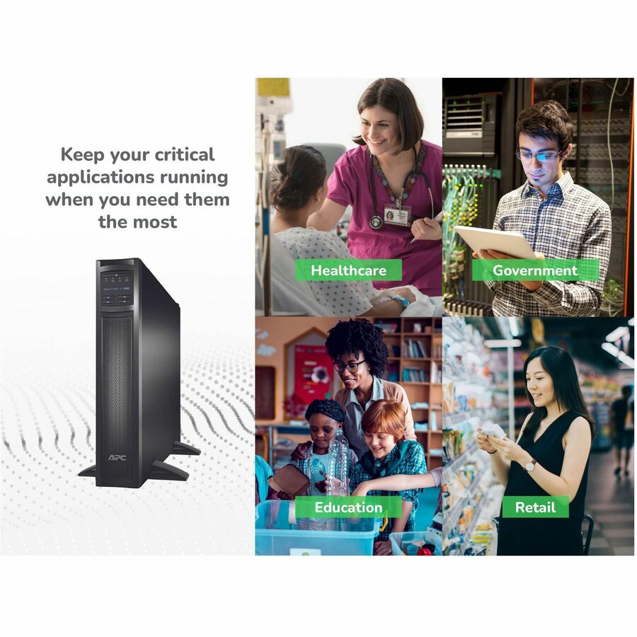 APC Smart-UPS X, Line Interactive, 3kVA, Rack/tower convertible 2U, 100V-127V, 3x 5-15R+3x 5-20R+1x L5-30R NEMA, SmartSlot, Extended runtime