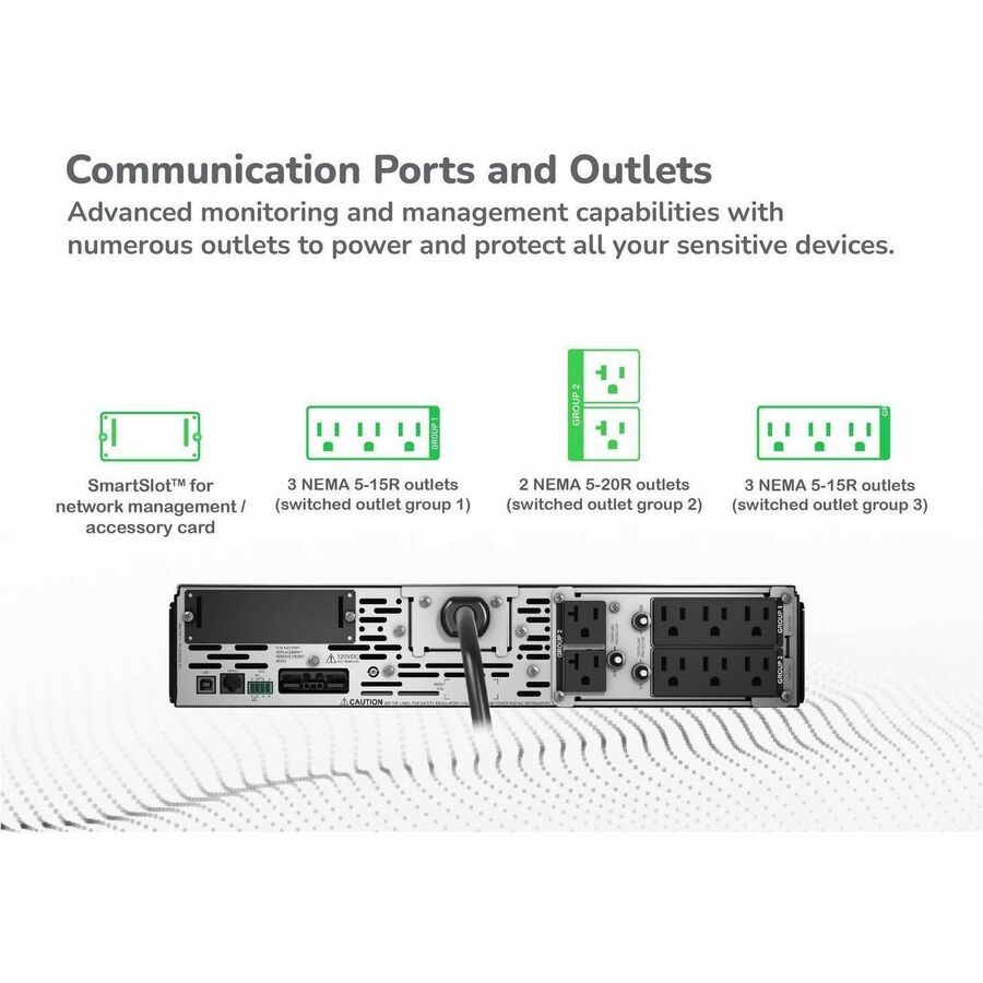 APC Smart-UPS X, Line Interactive, 2200VA, Rack/tower convertible 2U, 100V-127V, 6x 5-15R+2x 5-20R NEMA, SmartSlot, Extended runtime