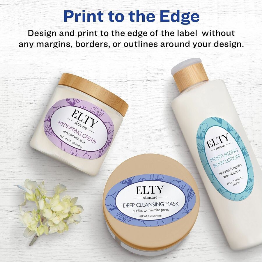 Avery&reg; - Étiquettes ovales blanches brillantes, 1½" x 2½"