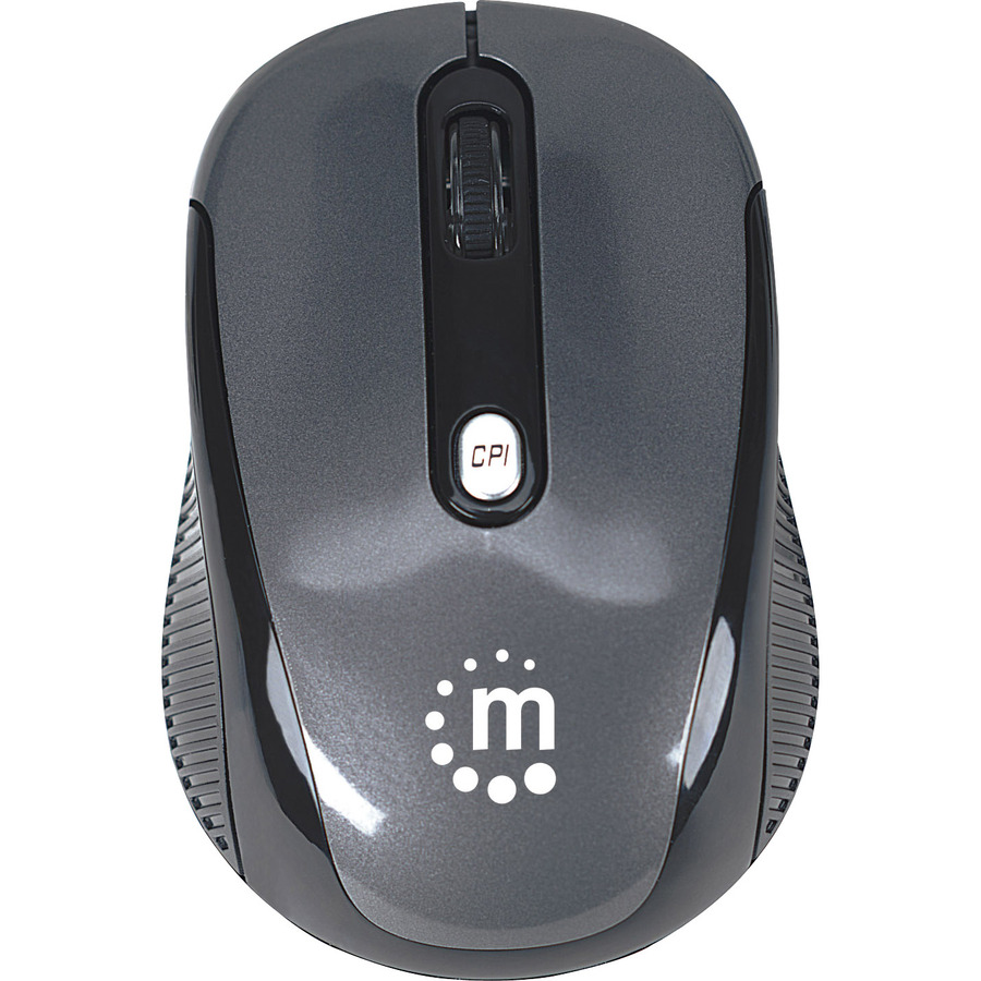 Manhattan Wireless Optical USB Mouse, 2000 dpi, Black/Silver
