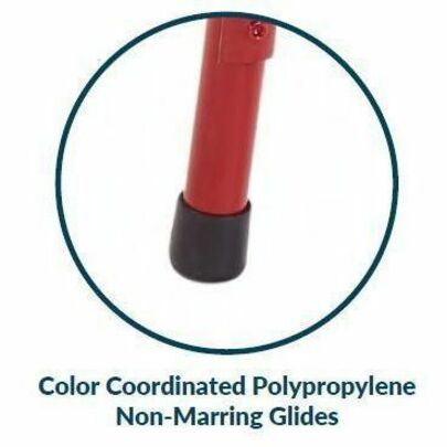 National Public Seating 200 Series All-Steel Folding Chair - Tubular Steel Frame Material - Red - Steel, Polypropylene - 4 / Carton