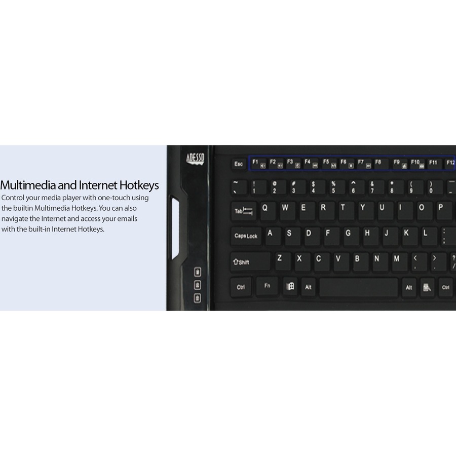 Adesso Antimicrobial Waterproof Flex Keyboard (Compact Size)