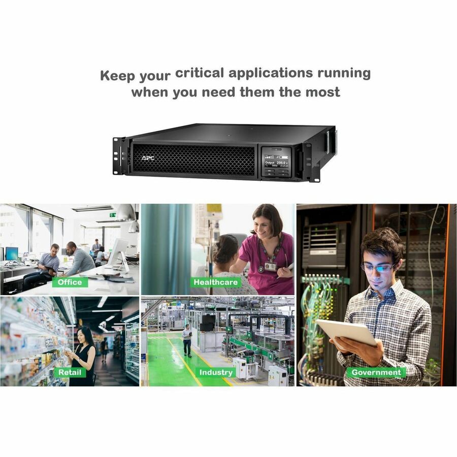 APC Smart-UPS On-Line, 3kVA, Tower, 208V, 2x L6-20R+1x L6-30R NEMA outlets, SmartSlot, Extended runtime, W/O rail kit