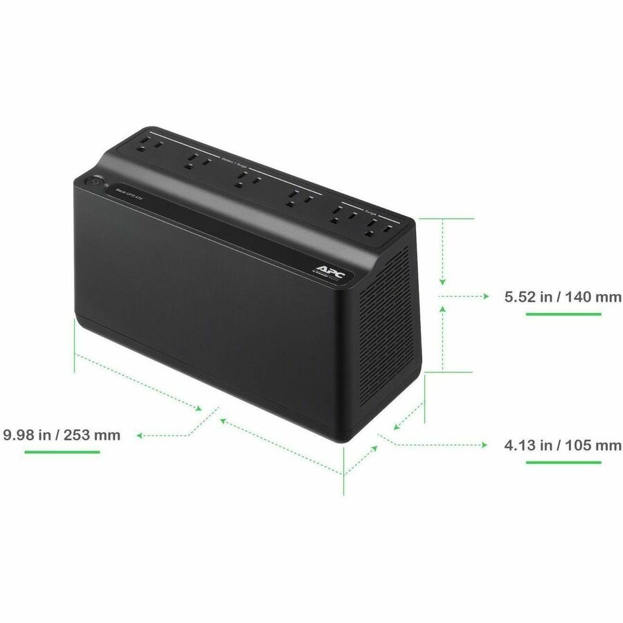 APC - Onduleur de secours, 6 prises, 425 VA, 120 V
