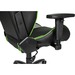 AKRacing Overture Series Gaming Chair, PU Leather, 1D Armrest, 60mm PU Caster, Black & Grey & Green