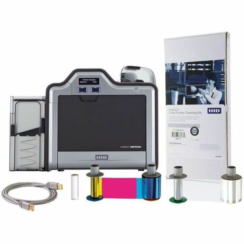 Fargo HDP5000 Double Sided Desktop, Healthcare, Government, Business, Academic Dye Sublimation/Thermal Transfer Printer - Color - Card Print - Ethernet - USB