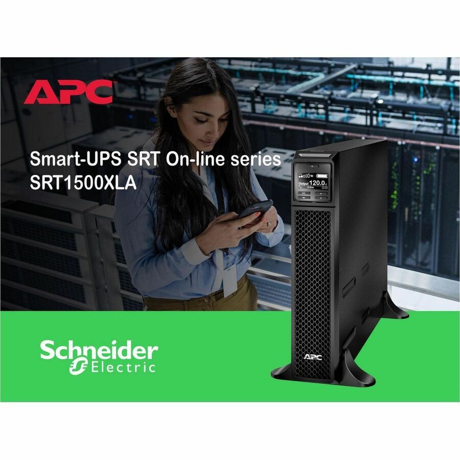 APC Smart-UPS On-Line, 1500VA, Tower, 120V, 6x 5-15R NEMA outlets, SmartSlot, Extended runtime, W/O rail kit