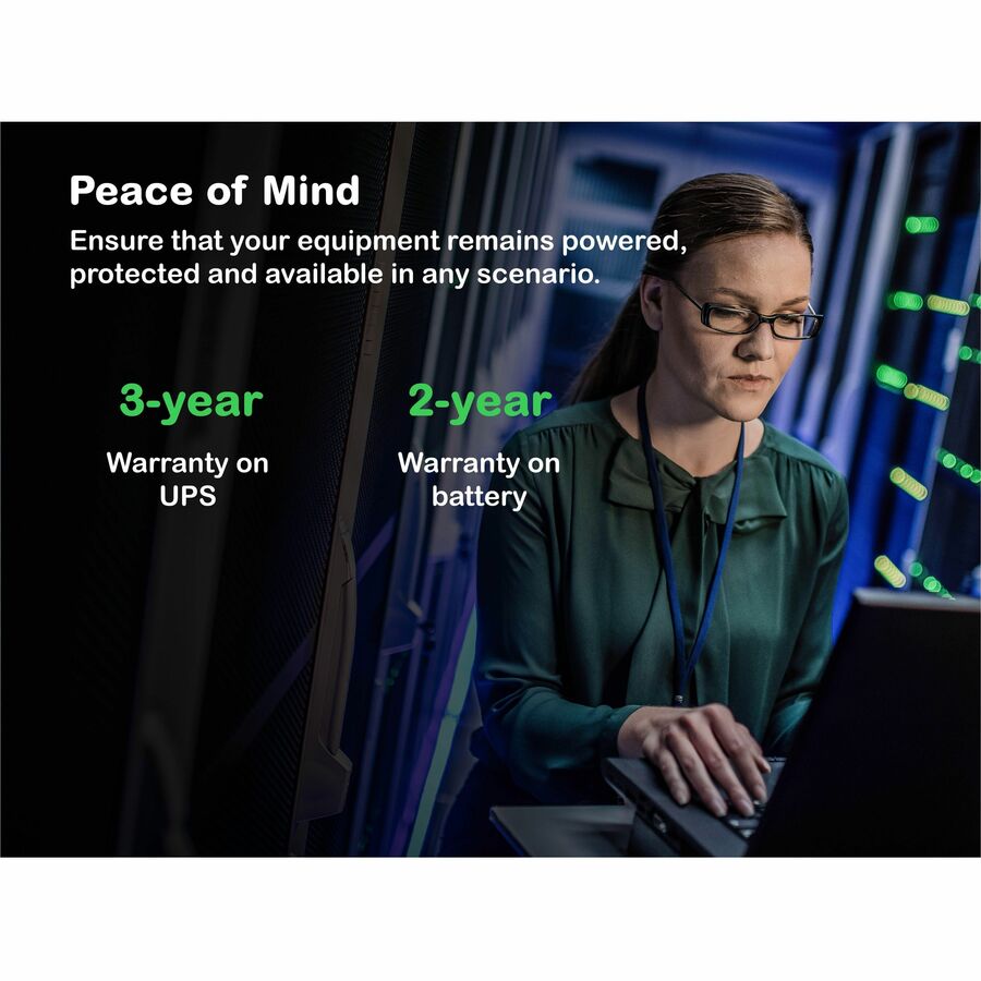 APC Smart-UPS On-Line, 1500VA, Rackmount 2U, 120V, 6x 5-15R NEMA outlets, Network Card, Extended runtime, W/ rail kit