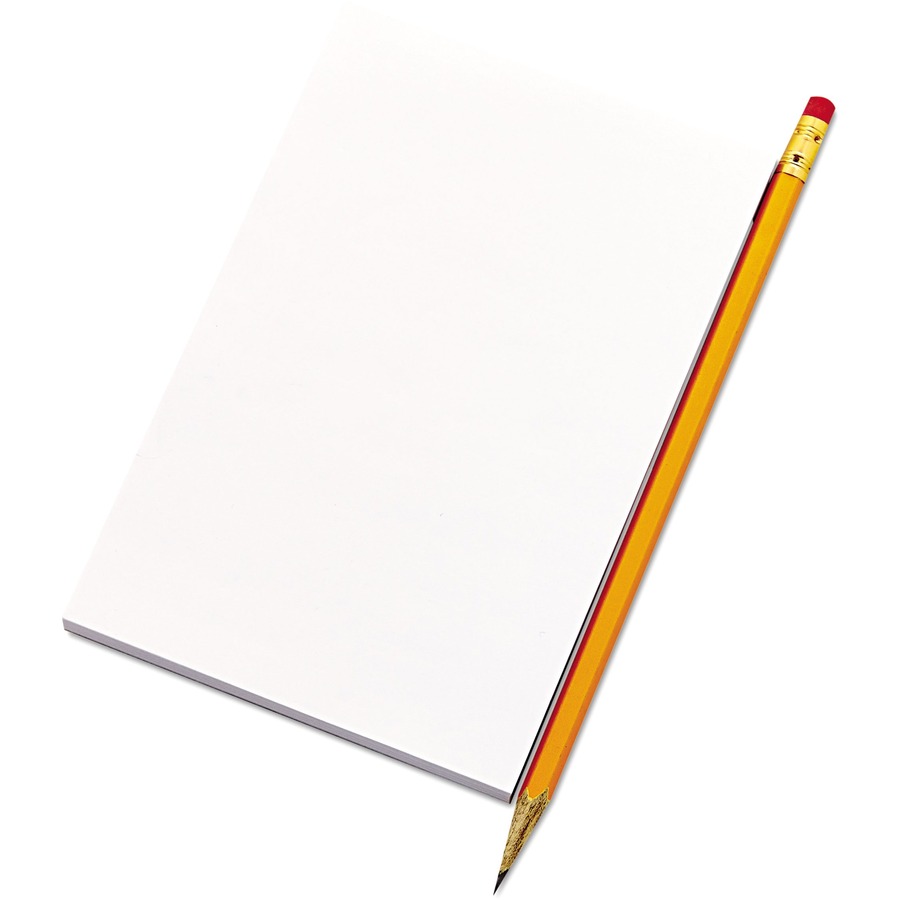 Universal Scratch Pads, Unruled, 4 x 6, White, 100 Sheets, 12/Pack - 1 Subject(s) - 100 Sheets - Plain - Glued - Unruled Front Ruling - 16 lb Basis Weight - 6" Height x 4" Width - White Paper - 12 / Pack