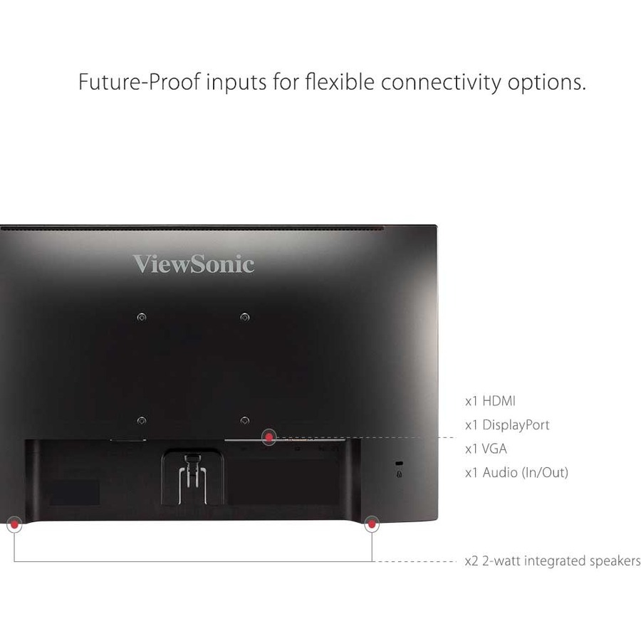 ViewSonic VA2256-MHD Monitor IPS 1080p de 22 pulgadas con biseles  ultrafinos, entradas HDMI, DisplayPort y VGA para el hogar y la oficina,  azul