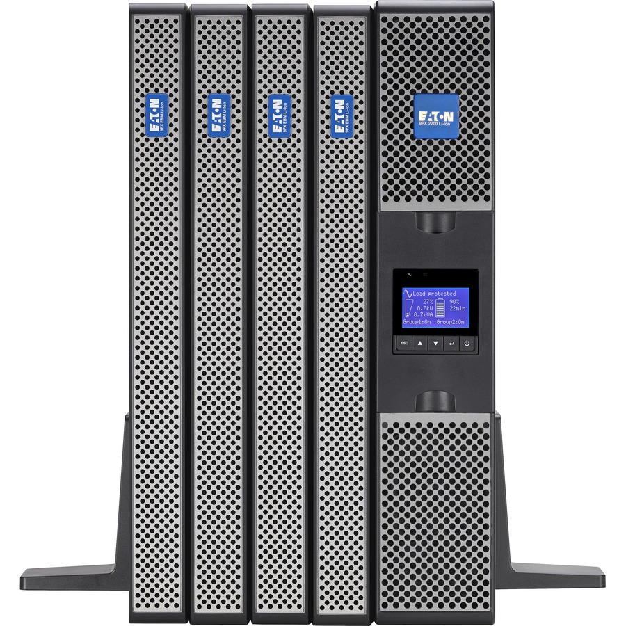 Eaton 9PX 2200VA 2000W 208V Online Double-Conversion UPS - L6-20P, 8 C13, 2 C19 Outlets, Lithium-ion Battery, Cybersecure Network Card Option, 2U Rack/Tower